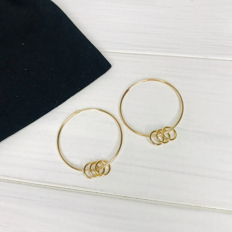 gold rings and earrings