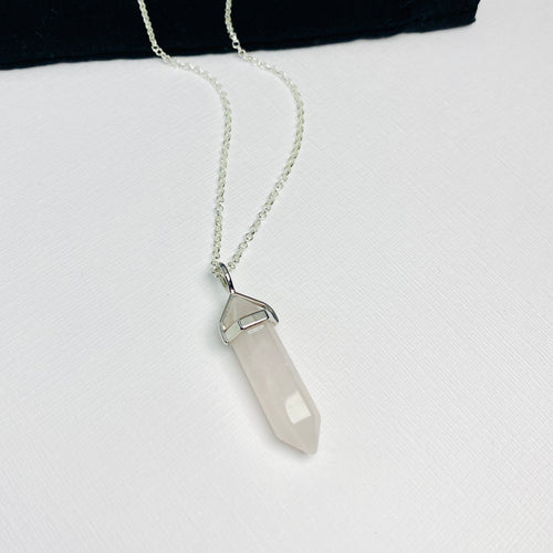 Crystal Letter V Silver Short Pendant Necklace in White Crystal