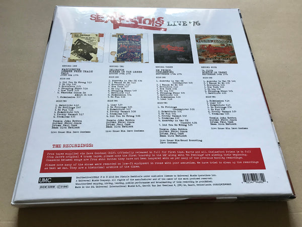 Sex Pistols Live 76 4 X Vinyl Lp Box Set Punk To Funk Heaven 
