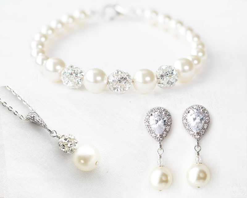 Pearl Bridal Jewelry Set Wedding Jewelry Set For Brides Pearl
