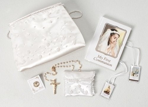 Image result for communion purse and rosary set