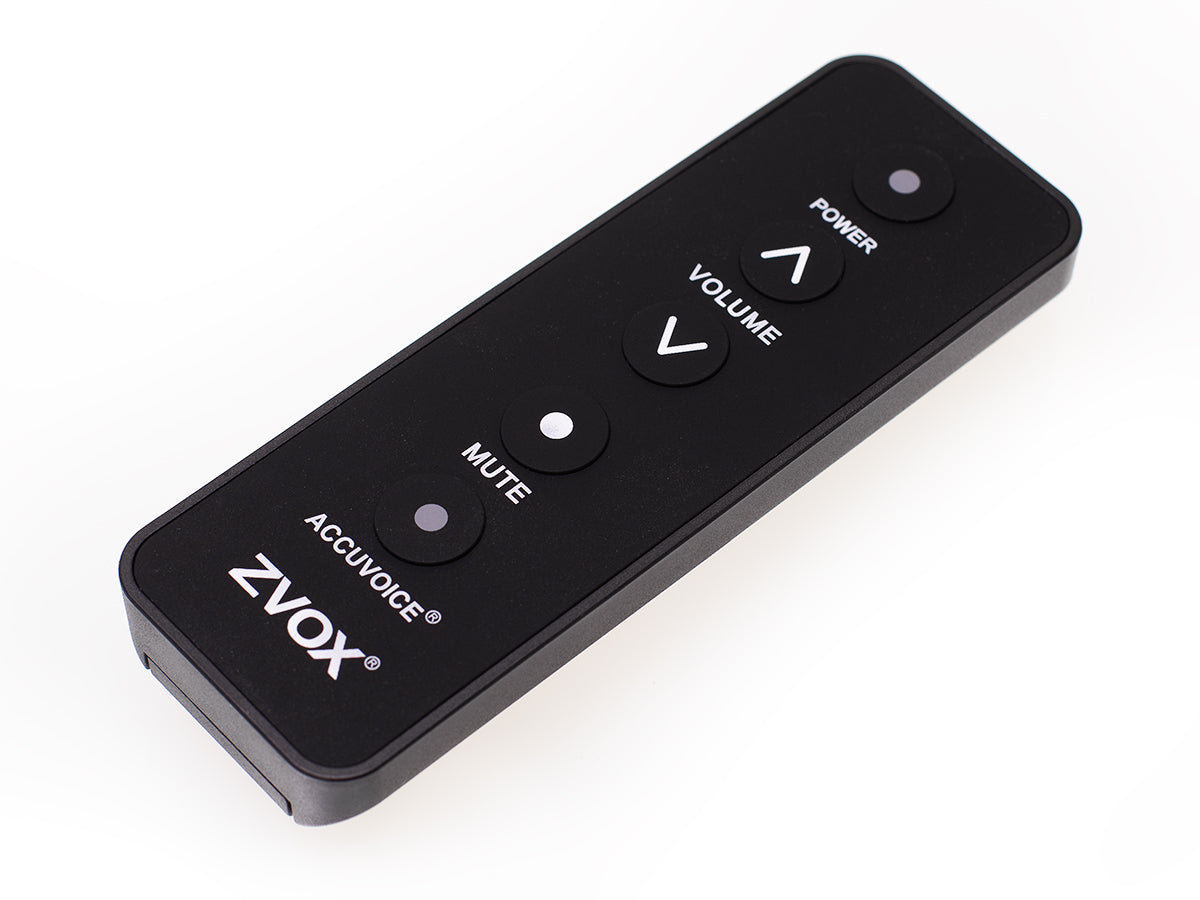 zvox accuvoice soundbar with 6 level audiology