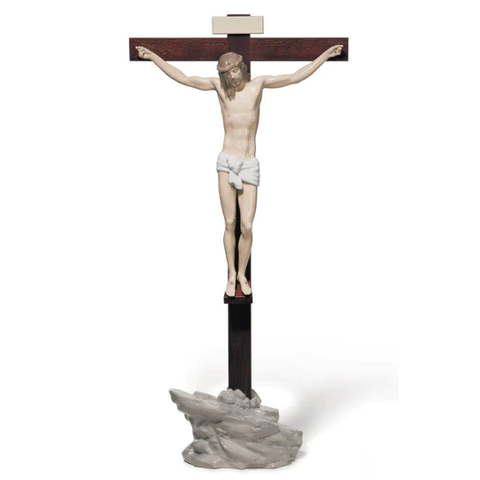 Lladro Our Savior Crucifix Figurine Tabletop