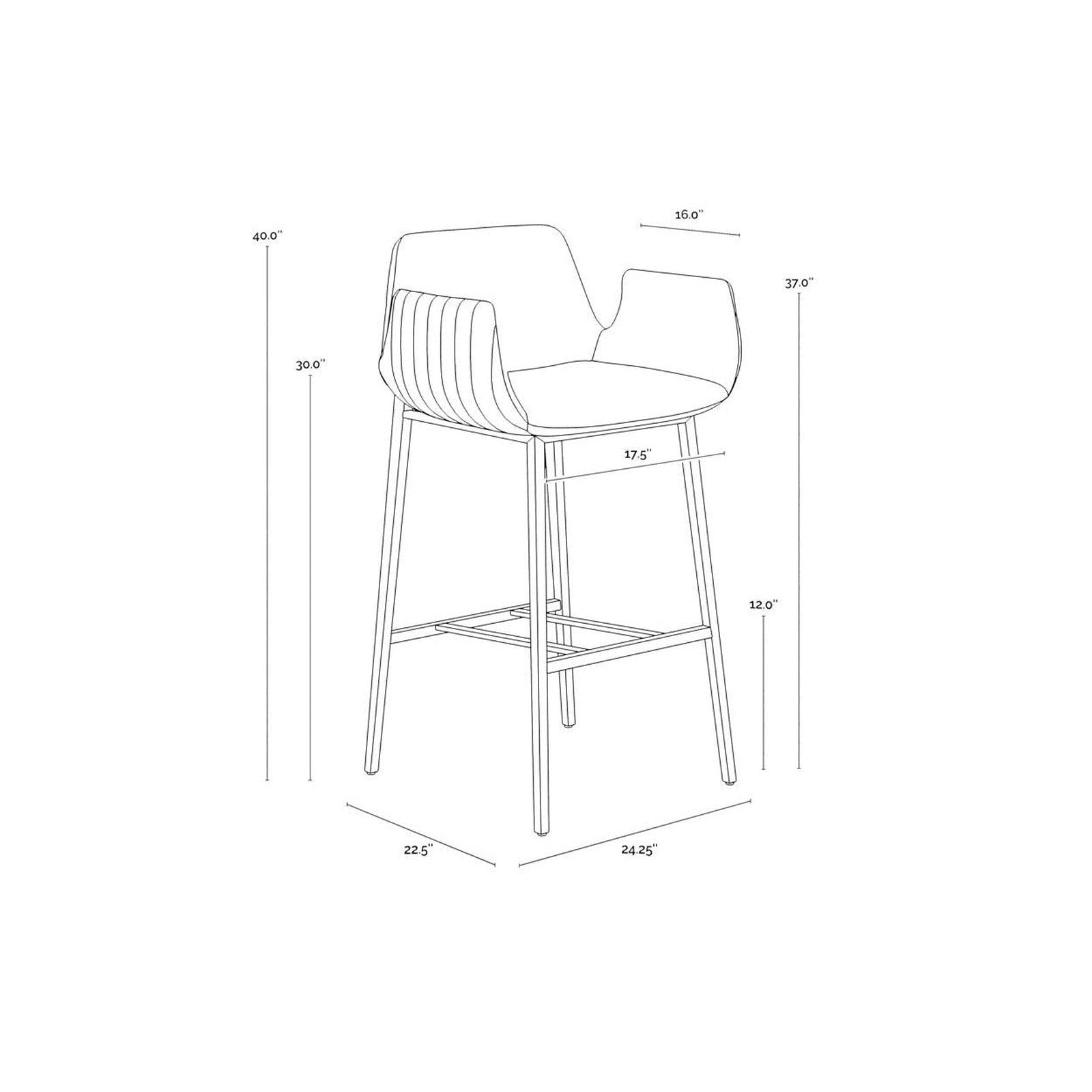 Lucano Barstool by Sunpan
