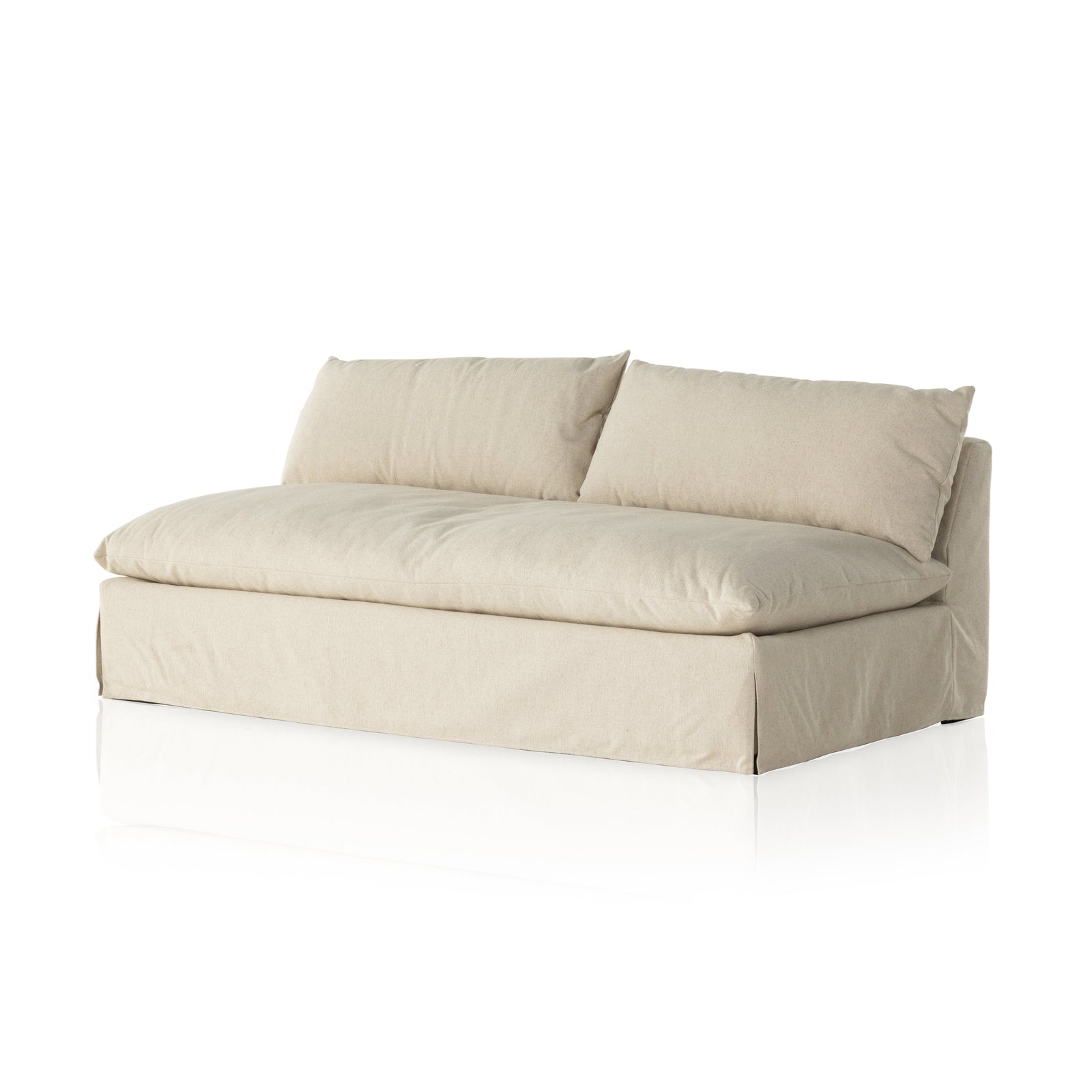 Armless Sofa with Grant Slipcover