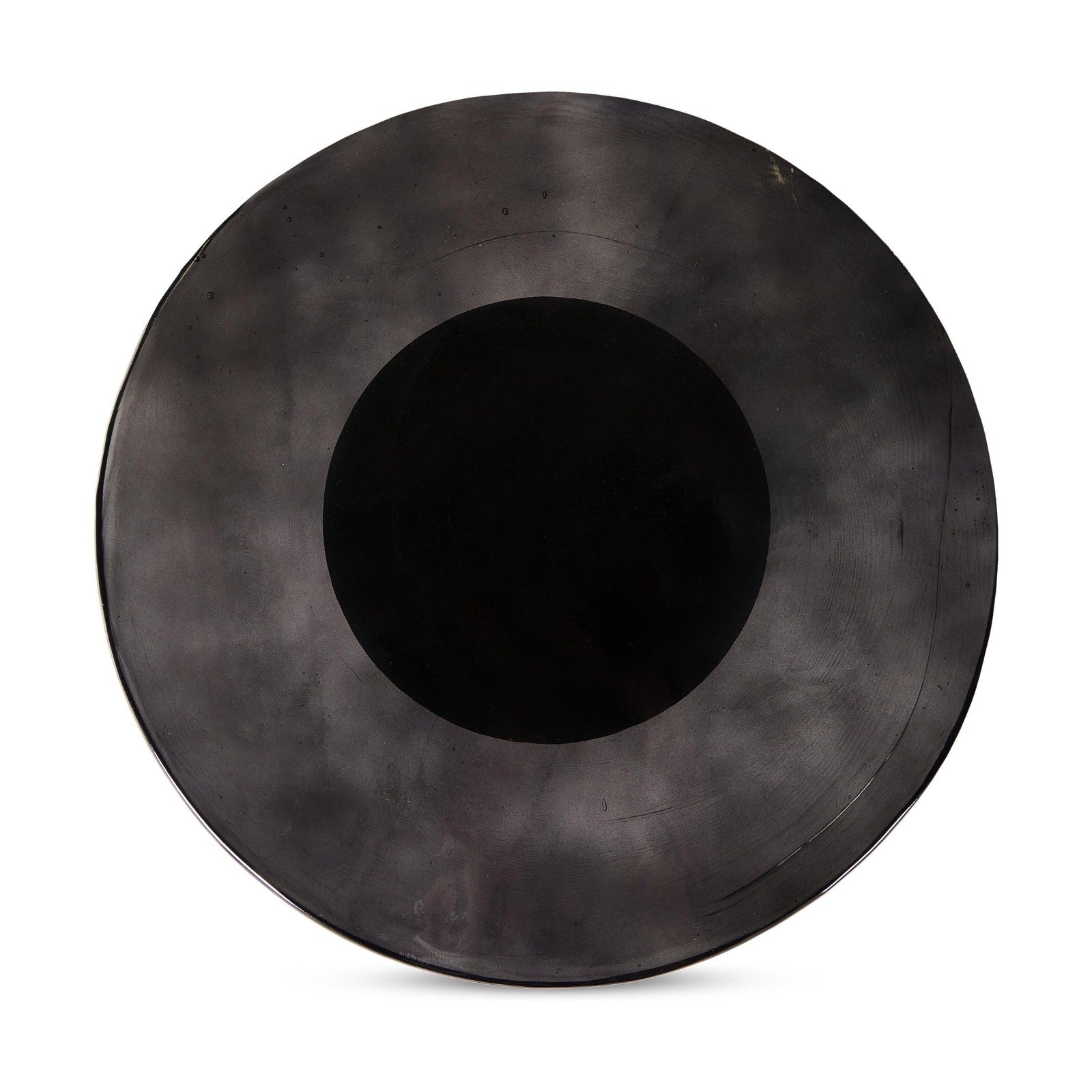 Four Hands Ruben End Table in Smoked Black Cast Glass