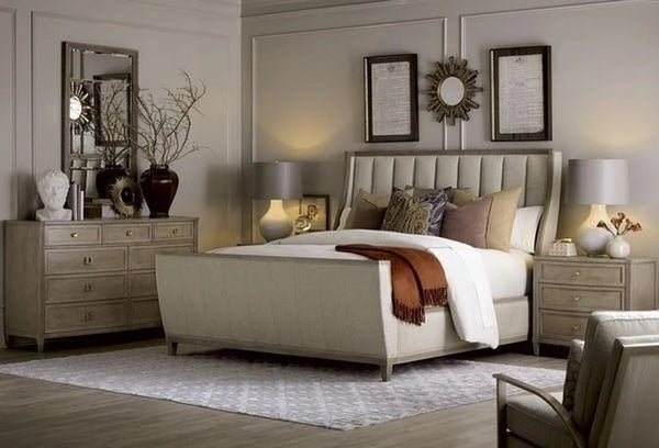 ART Furniture Cityscapes Chelsea Upholstered Shelter Sleigh Bed California King