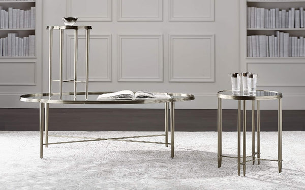 Allure Metal Oval Cocktail Table