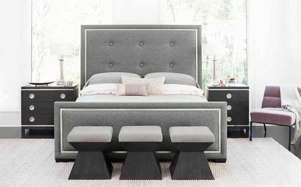 Bernhardt Decorage Upholstered Panel Bed Queen