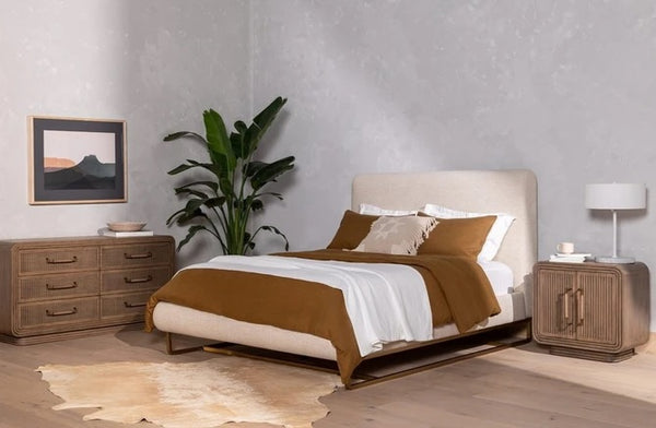Four Hands Sled Bed-Thames Cream King