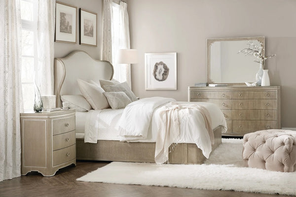 Hooker Furniture Bedroom Modern Romance Upholstered Shelter Bed