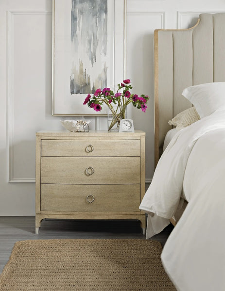 Hooker Furniture Bedroom Newport Butano Three-Drawer Nightstand