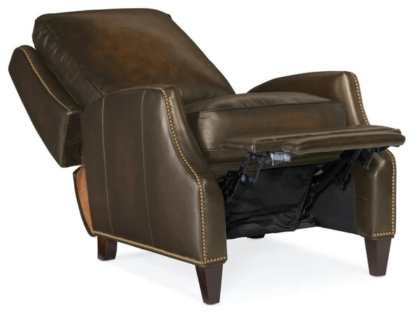 Hooker Furniture Living Room Kerley Manual Push Back Recliner Brown