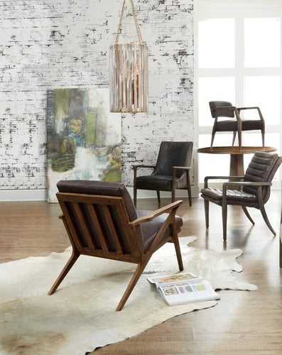 Hooker Furniture Living Room Langston Wood Frame Club Chair