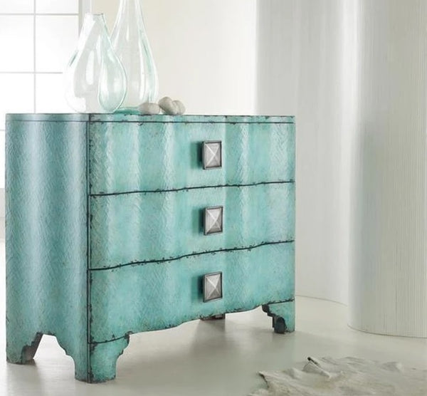 Hooker Furniture Mélange Turquoise Crackle Chest