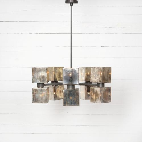 Four Hands Ava Large Chandelier-Aged Metallic Glass