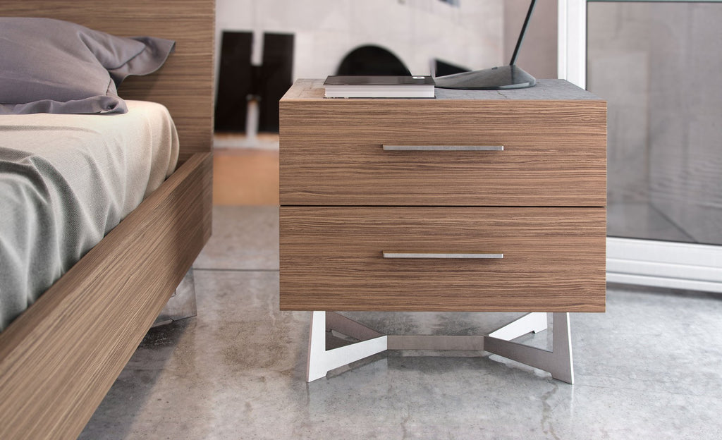 Modloft Broome Nightstand Latte Walnut