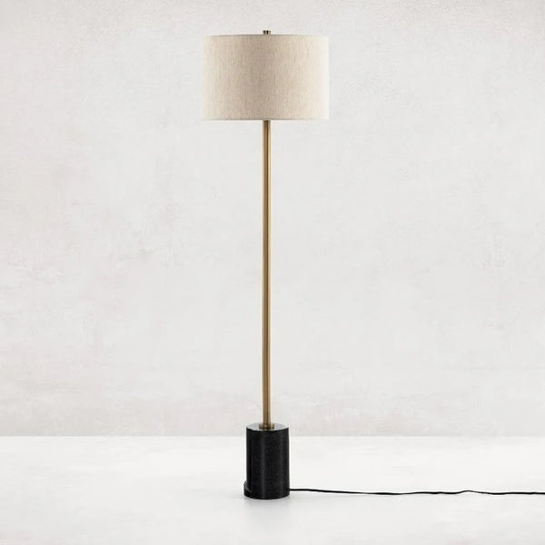 Sargent Floor Lamp-Black Marble