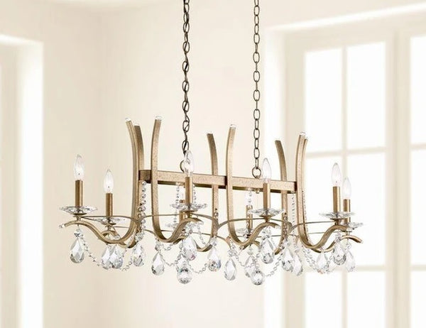 Schonbek VA8435 Vesca 8 Light Chandelier A-Spectra Crystal