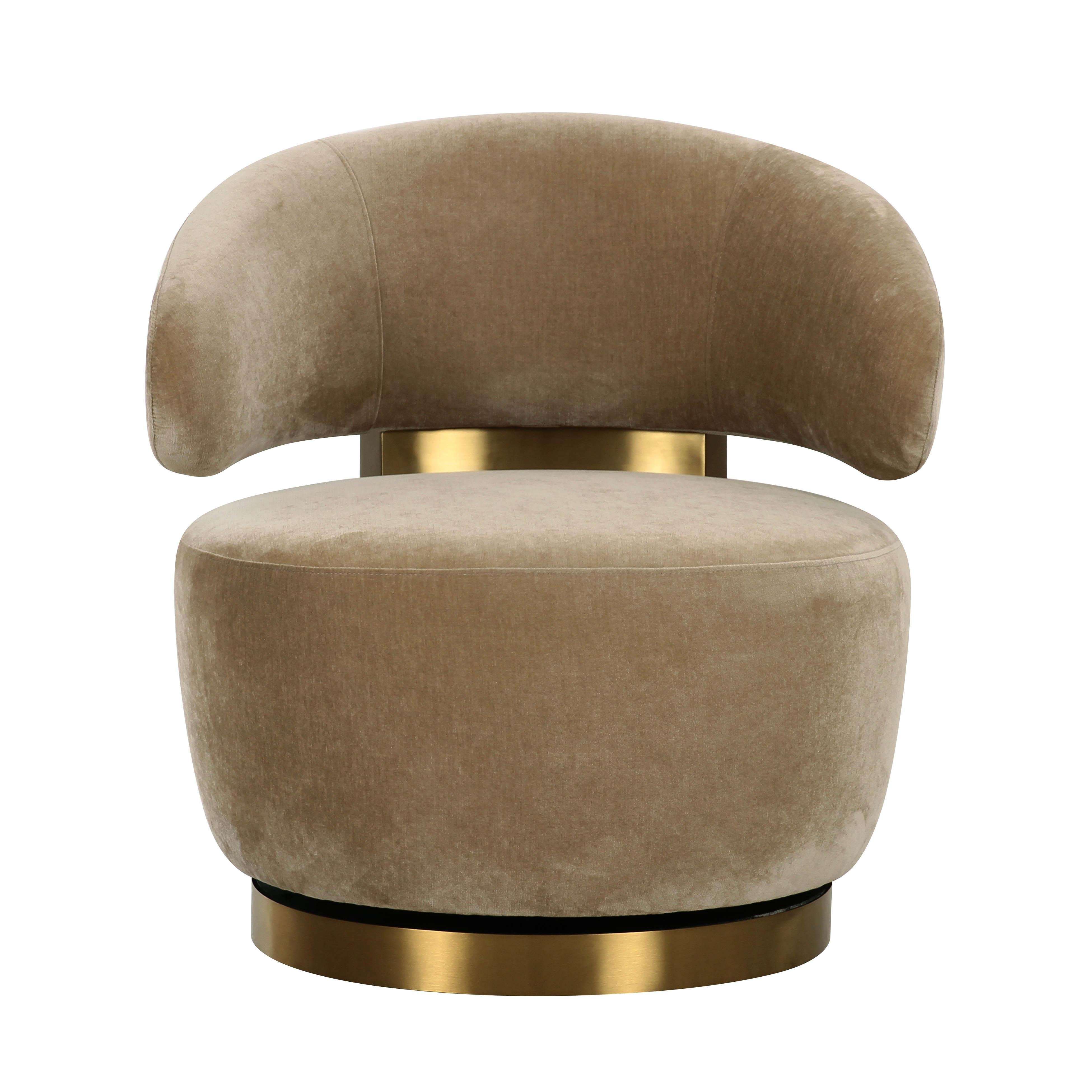 TOV Furniture Austin Swivel Chair with Recycled Fabric