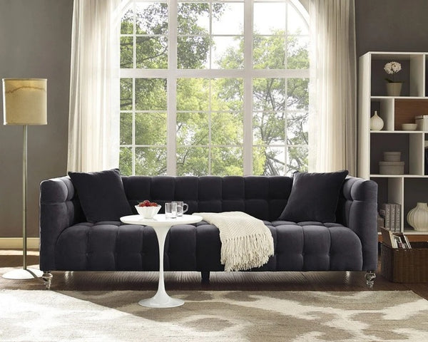 TOV Bea Velvet Sofa Grey