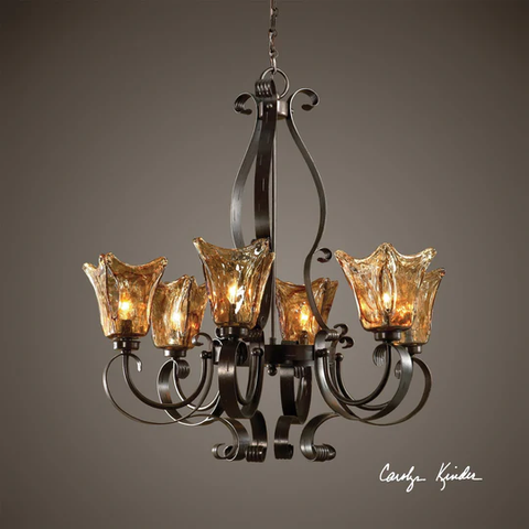 Uttermost Vetraio 6Lt Oil Rubbed Bronze Chandelier