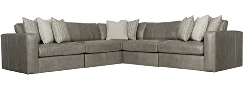 Bernhardt Stafford Leather Sectional 5 PC Set