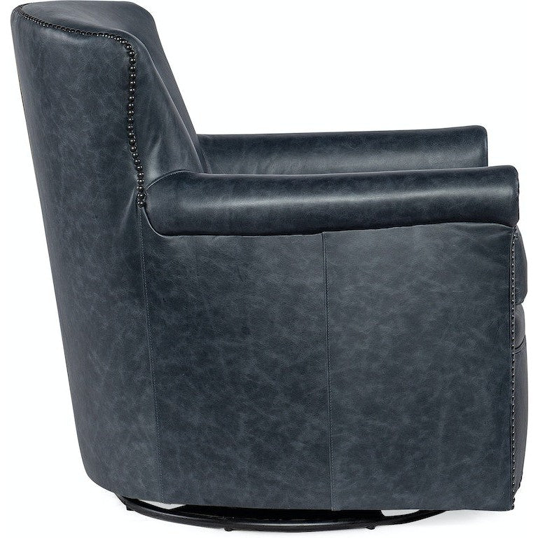 Blue MDP Hooker Furniture Swivel Club Chair