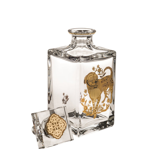 Whisky Decanter with Gold Tiger - Vista Alegre India