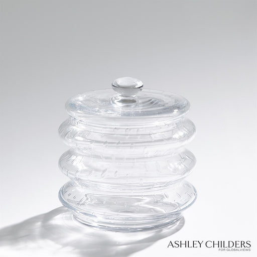 Glass Apothecary Jar With Lid, 5Dia