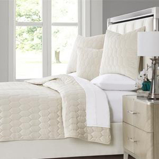 Michael Amini Luxembourg Comforter Set Creme — Grayson Living