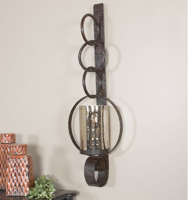 uttermost falconara metal wall sconce