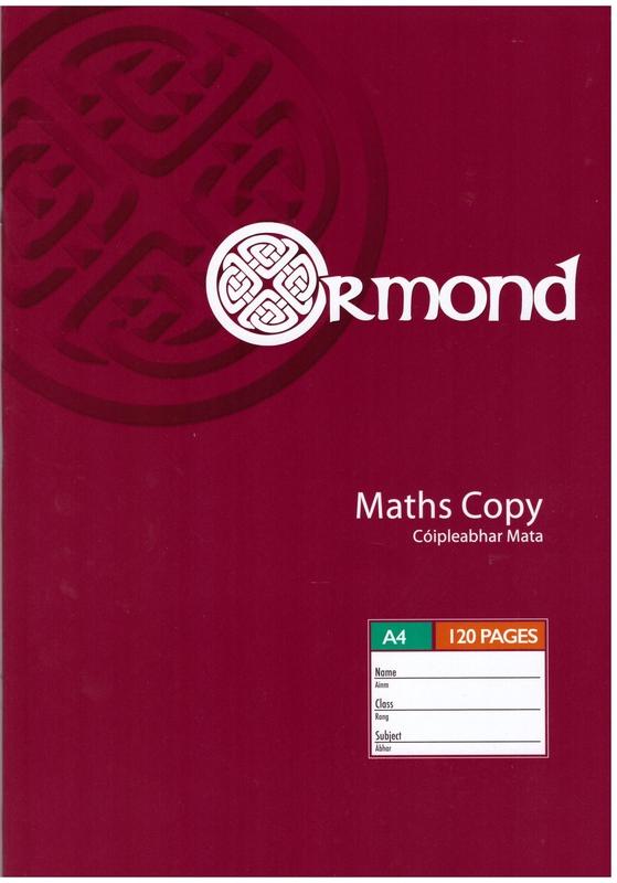 Ormond A4 120pg Maths Copy Book