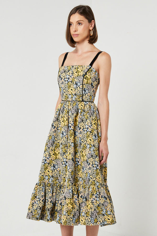 Floral Jacquard Dress-Elliatt-Alessia Dress - Gigi & Co