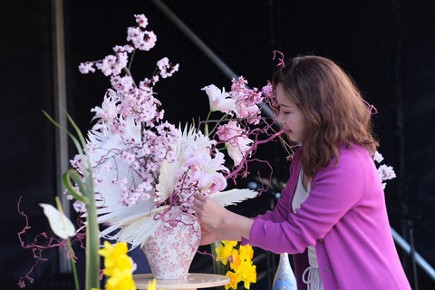 Sydney Ikebana demo Japanese flower arranging Peony Story