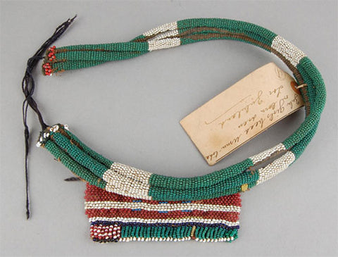 Green, white and red Umutsha zulu waist beads