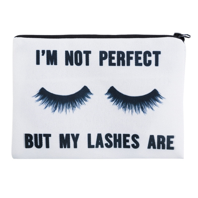 I M Not Perfect But My Lashes Are Makeup Bag Boss Lady Swag