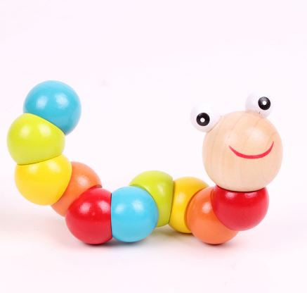 wooden caterpillar toy