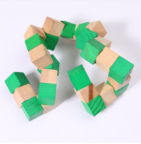 wooden snake puzzle