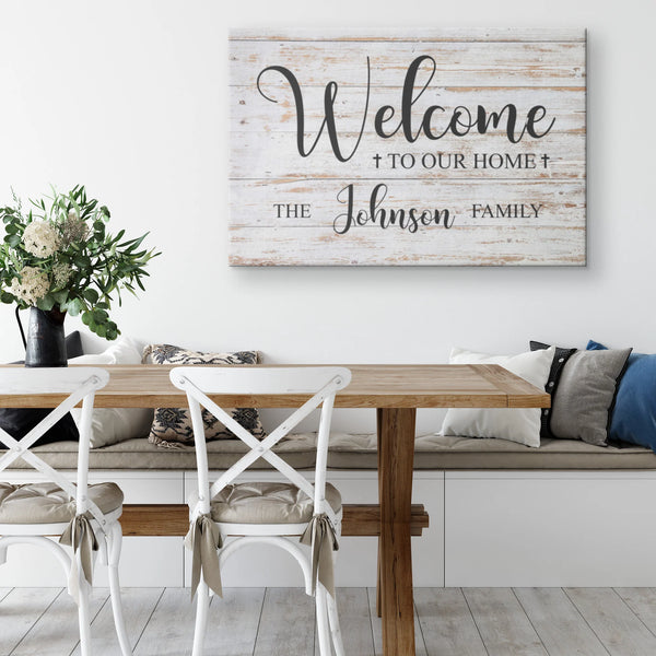 Bible quote wall sign Psalm welcome to our home