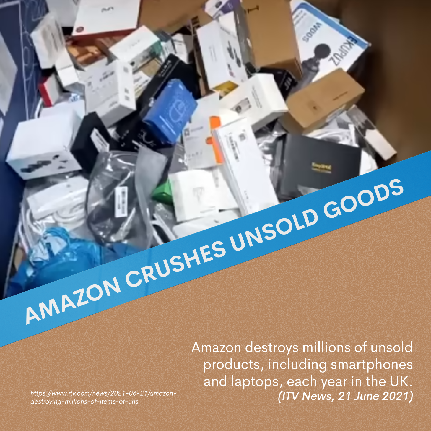 Amazon crushes unsold goods