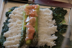 Spinat sushi vorbereitung