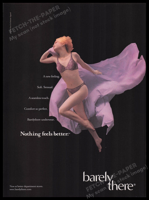 1999 print ad page - Barely There lingerie underwear panties GIRL  advertising