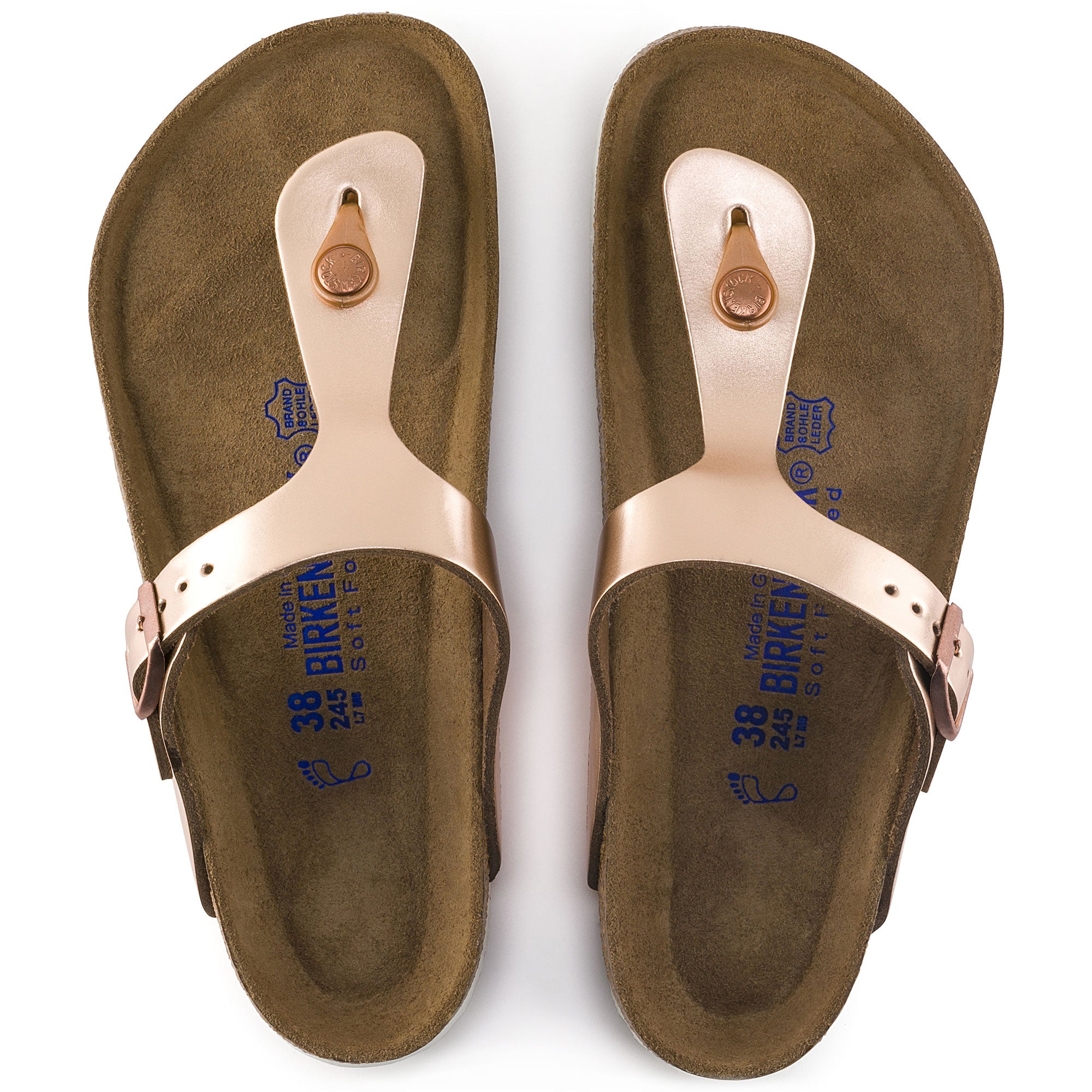 copper gizeh birkenstock