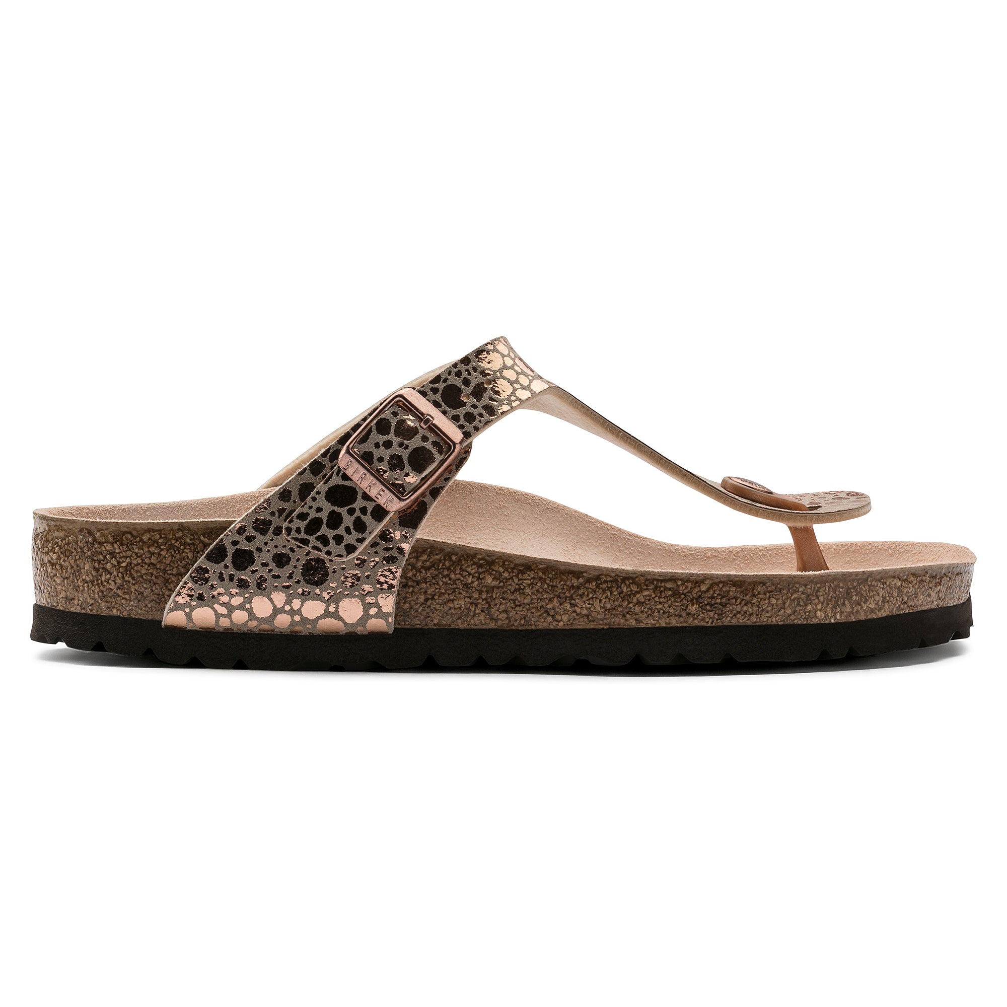 birkenstock metallic stones copper