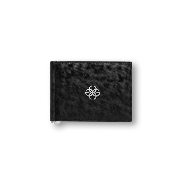 Saffiano Leather Card Holder With Clip