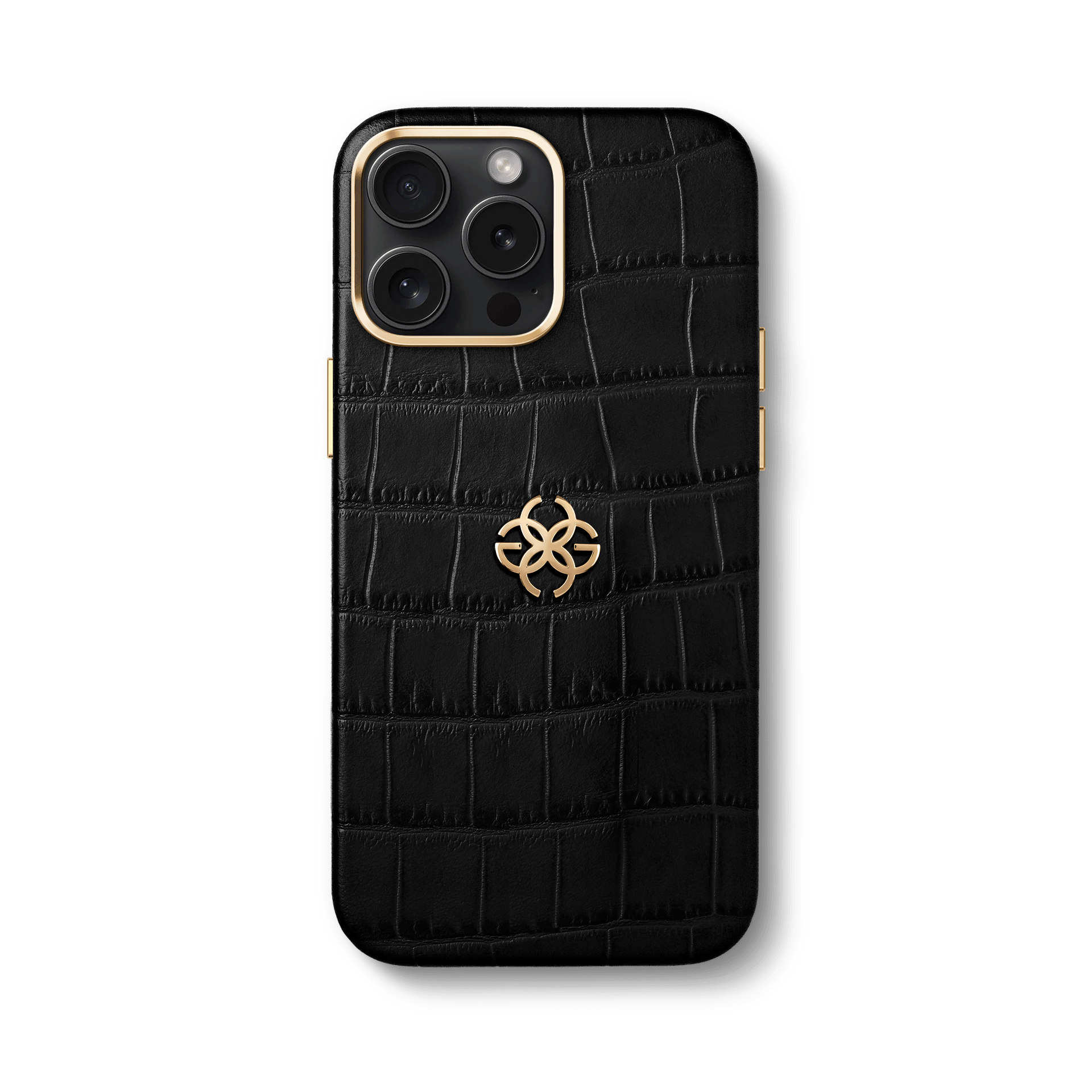 Iphone 13 Premium LV Cover Golden With Diamonds & Chain