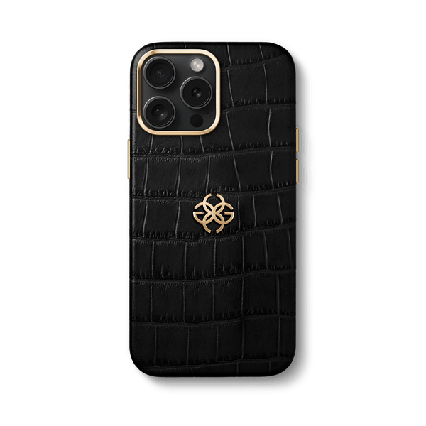 Saffiano Leather Case for iPhone 15 Pro and 15 Pro Max by Golden