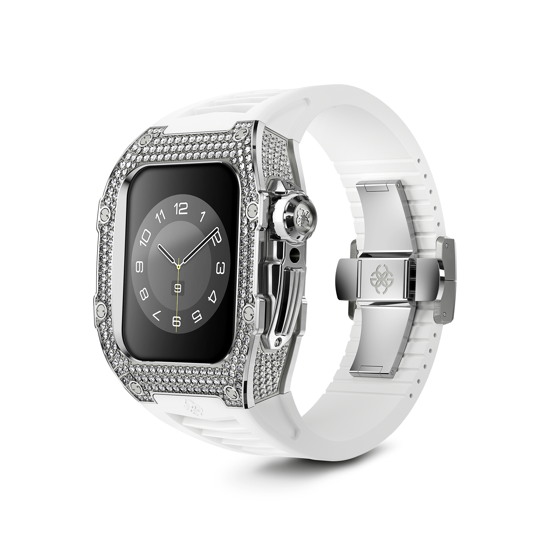 「セール」AppleWatch case Diamond シルバー44 45