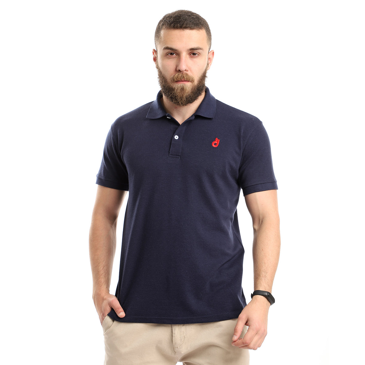 Dark Blue Smart Casual Polo T-Shirt – Dolab Clothing